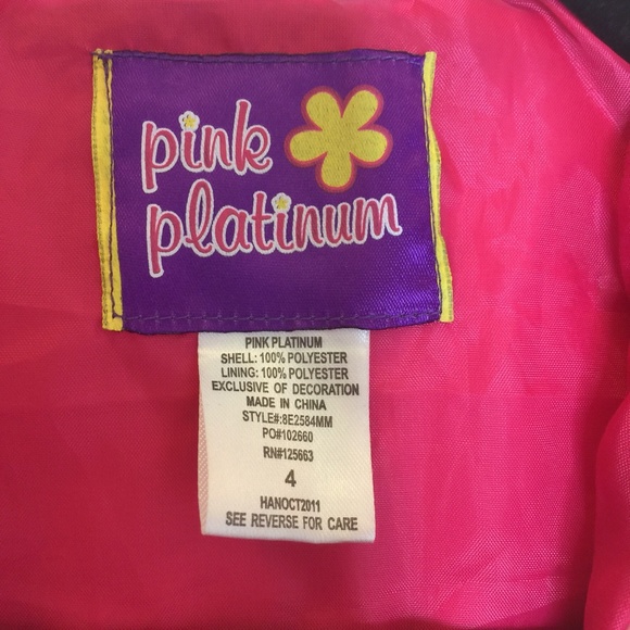 Pink Platinum Girls Sz/4 Rain Jacket - Picture 2 of 6